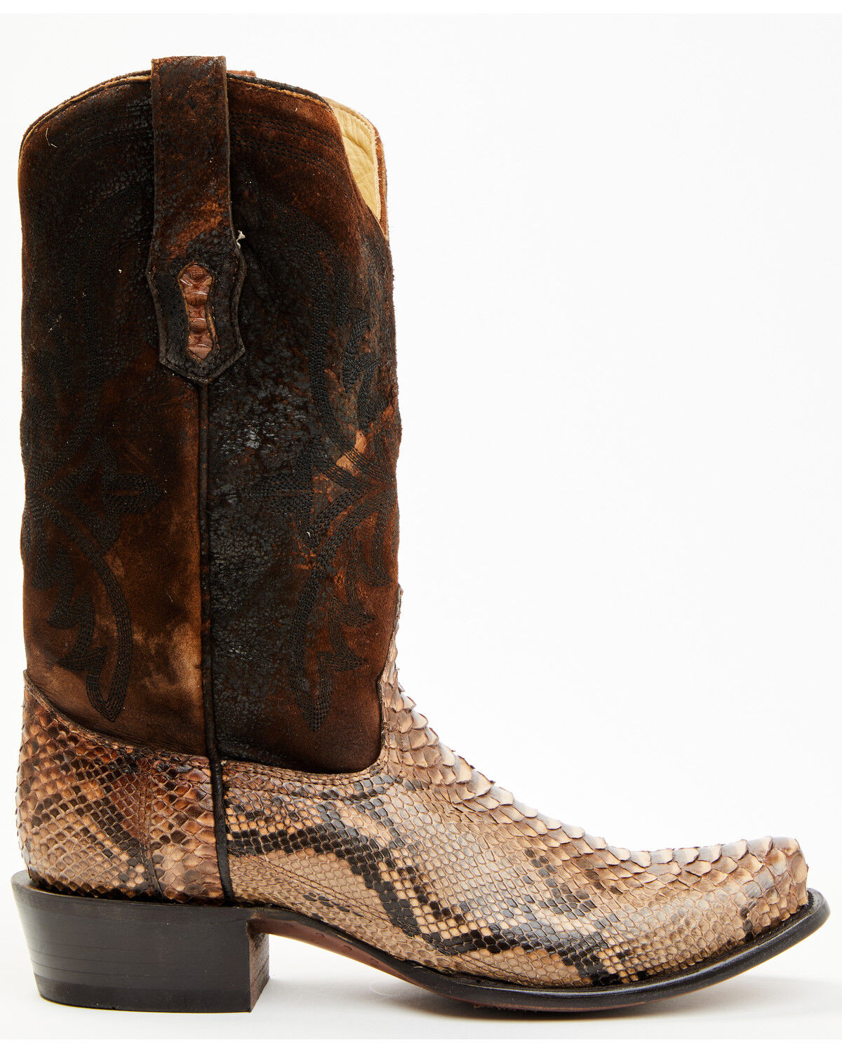Image #2 - Corral Men's Exotic Python Western Boots - Square Toe, Brown, hi-res