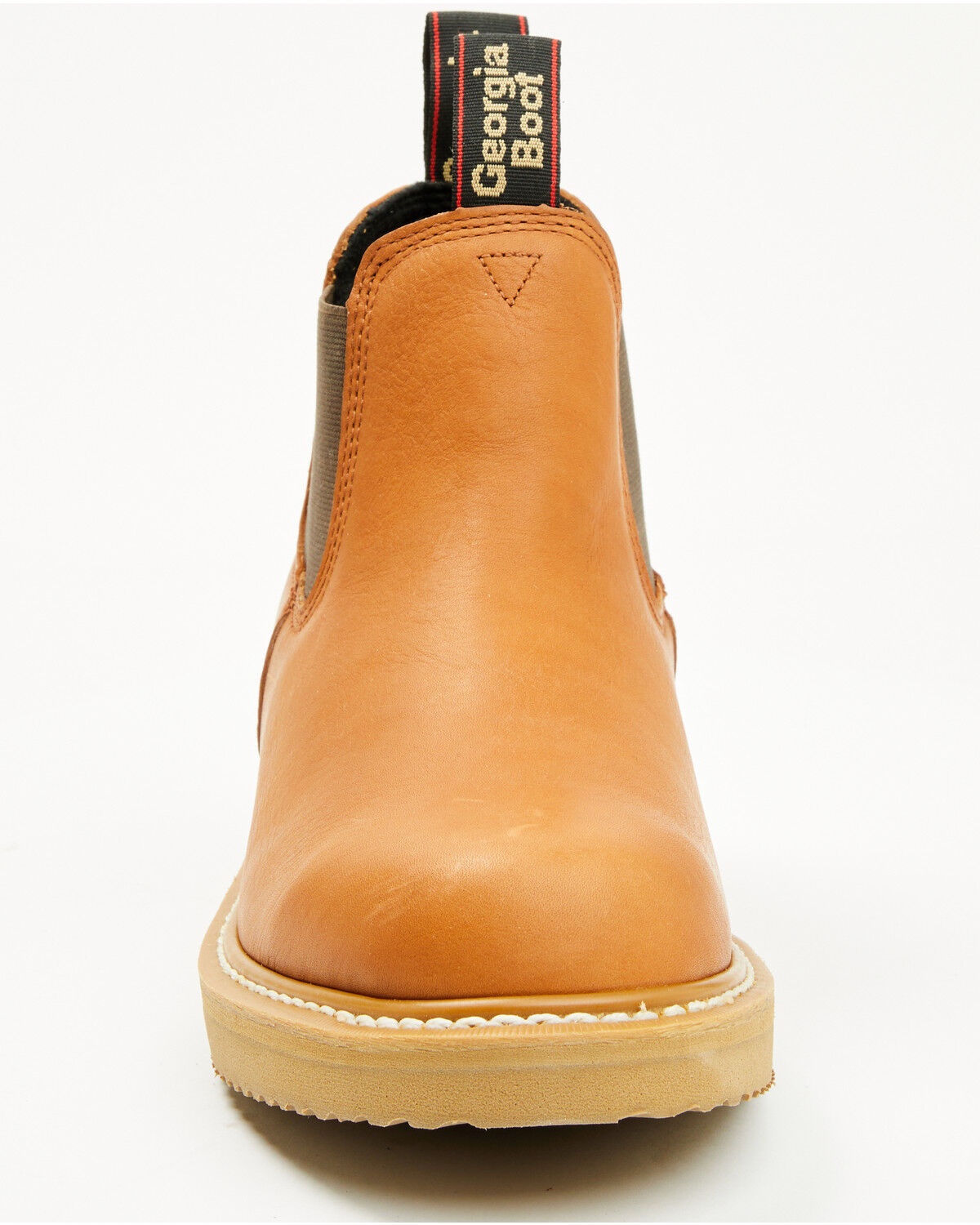 Image #4 - Georgia Boot Men's Original Wedge Chelsea Work Boots - Soft Toe, Tan, hi-res