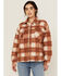 Image #1 - Cleo + Wolf Women's Cole Plaid Print Shacket, Brandy Brown, hi-res