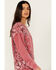 Image #2 - Blended Women's Bandana Print Sweatshirt , Red, hi-res