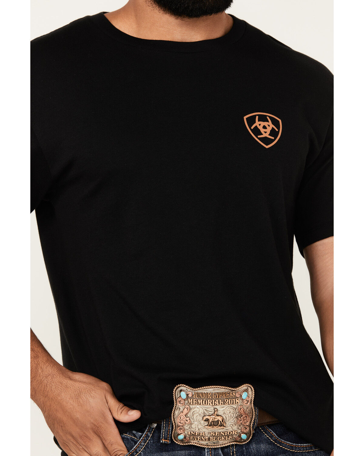 Image #3 - Ariat Men's Eagle Freedom Short Sleeve Graphic T-Shirt, Black, hi-res
