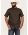 Image #1 - Cody James Men's Lampshade Paisley Print Short Sleeve Button-Down Stretch Western Shirt, Brown, hi-res