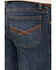Image #4 - Wrangler 20X Boys' Barksdale Dark Wash Vintage Bootcut Stretch Denim Jeans, Dark Wash, hi-res