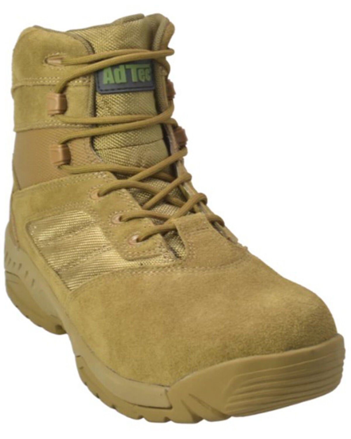 Image #1 - AdTec Men's 6" Tactical Work Boots - Round Toe, Beige, hi-res