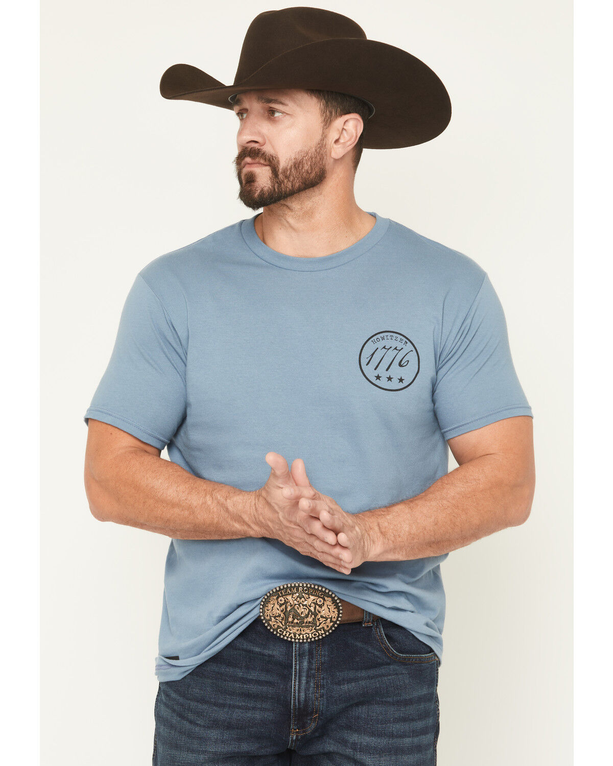 Image #1 - Howitzer Men's Sweet Land Short Sleeve Graphic T-Shirt, Blue, hi-res