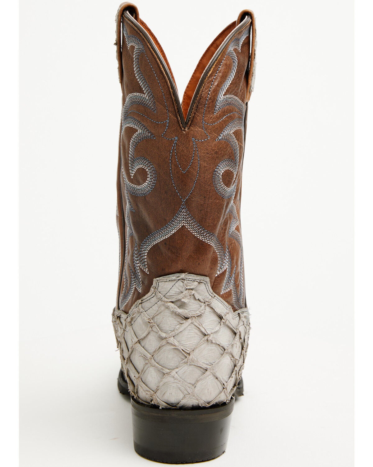 Image #5 - Dan Post Men's Exotic Pirarucu Western Boots - Round Toe, Grey, hi-res