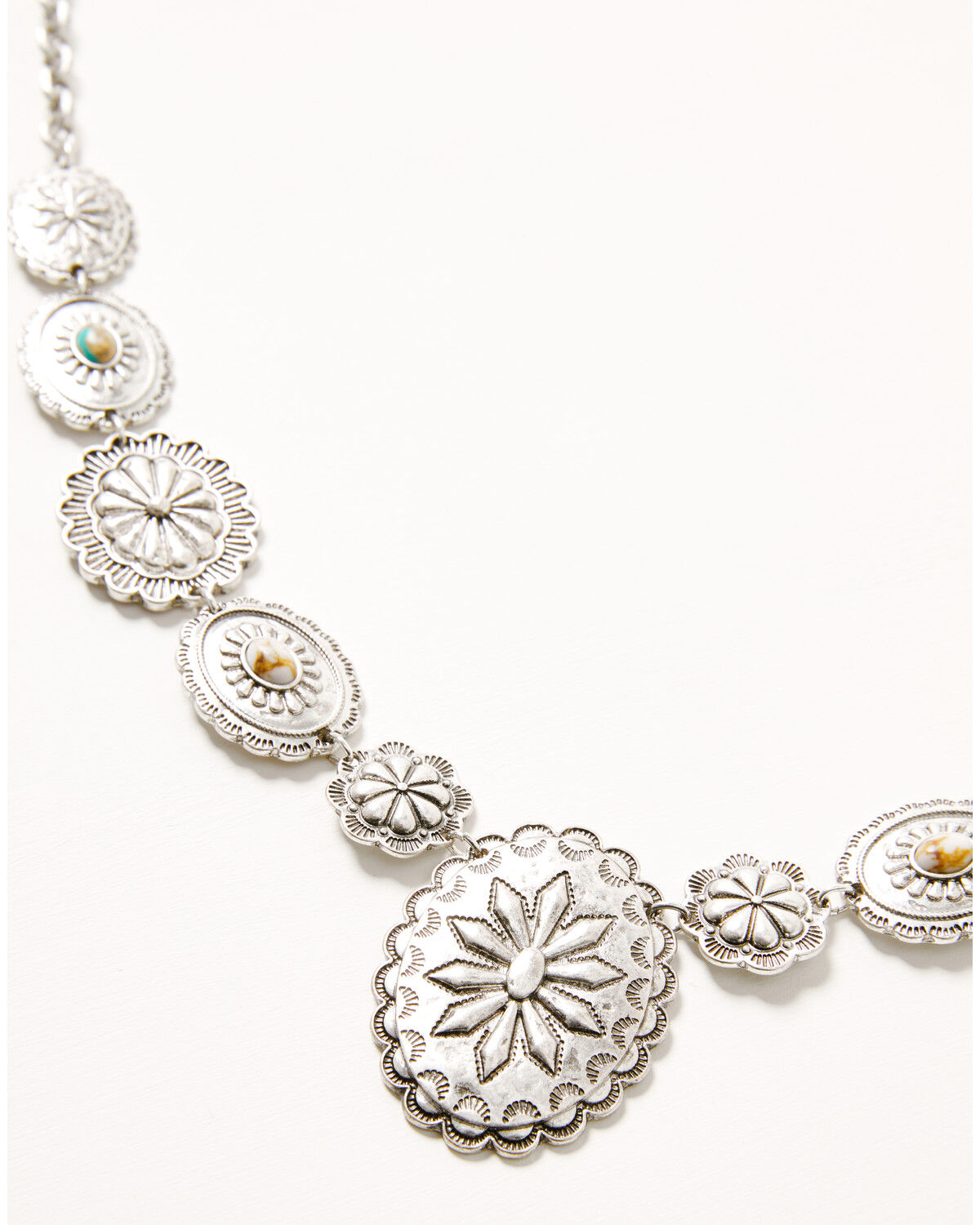 Image #2 - Shyanne Women's Sedona Sky Concho Necklace, Silver, hi-res