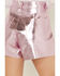 Image #4 - BLANKNYC Women's High Rise Metallic Shorts, Pink, hi-res