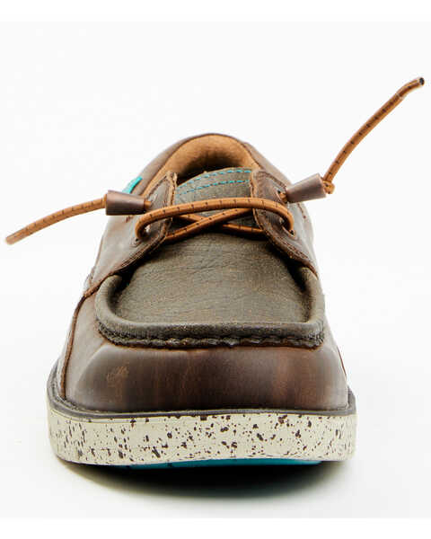 Image #4 - RANK 45® Men's Sanford Western Casual Shoes - Moc Toe, Brown, hi-res