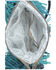 Myra Bag Women's Effervescence Leather & Hair-on Tooled Bag, Turquoise, hi-res