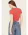 Image #4 - Youth in Revolt Women's Star Baby Tee, Red, hi-res