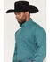 Image #2 - George Strait by Wrangler Men's Geo Print Long Sleeve Button-Down Stretch Western Shirt, Aqua, hi-res