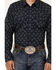 Image #3 - Gibson Trading Co Men's Shrapnel Geo Print Long Sleeve Snap Western Shirt, Navy, hi-res