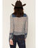 Image #4 - Idyllwind Women's Georgette Clover Long Sleeve Blouse, Light Blue, hi-res