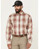 Image #1 - Carhart Men's FR Force Rugged Flex® Loose Fit Midweight Plaid Print Long Sleeve Button-Down Work Shirt, Wine, hi-res