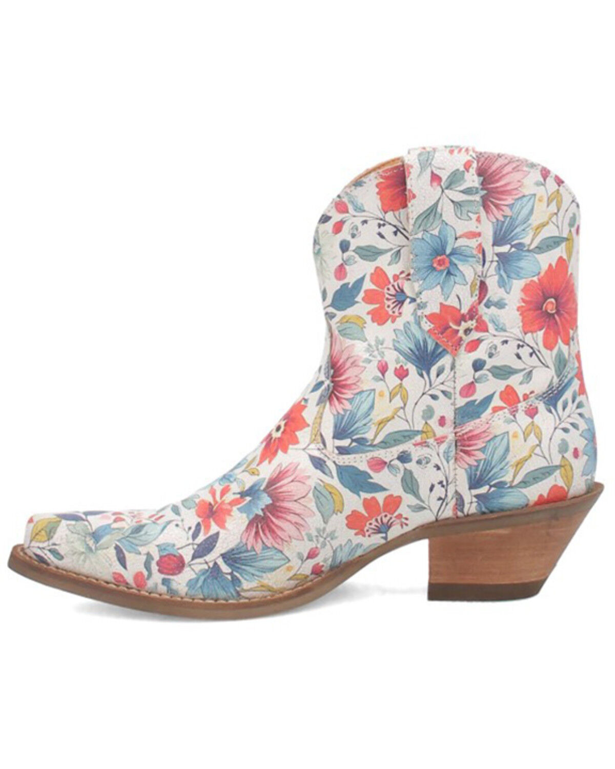 Image #3 - Dingo Women's Pixie Rose Western Boots - Snip Toe, White, hi-res
