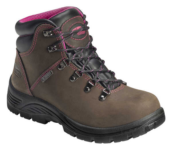 Image #1 - Avenger Women's Waterproof Lace-Up Hiking Boots - Steel Toe, Brown, hi-res