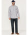Image #2 - Hawx Men's Chambray Sun Protection Western Shirt, Grey, hi-res