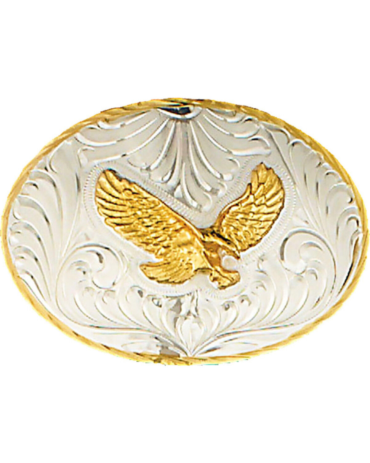 Image #1 - Western Express Men's Silver German Eagle Belt Buckle, Silver, hi-res