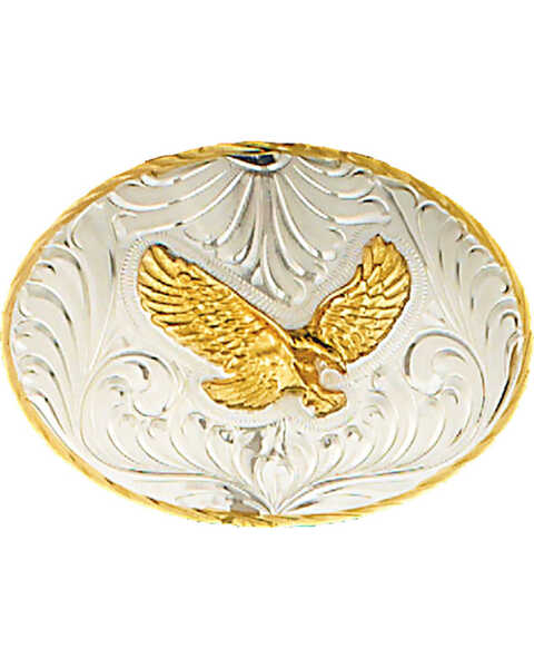 Western Express Men's Silver German Eagle Belt Buckle , Silver, hi-res