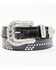 Image #1 - Shyanne Women's Croc Print Bling Arrow Belt, Black, hi-res