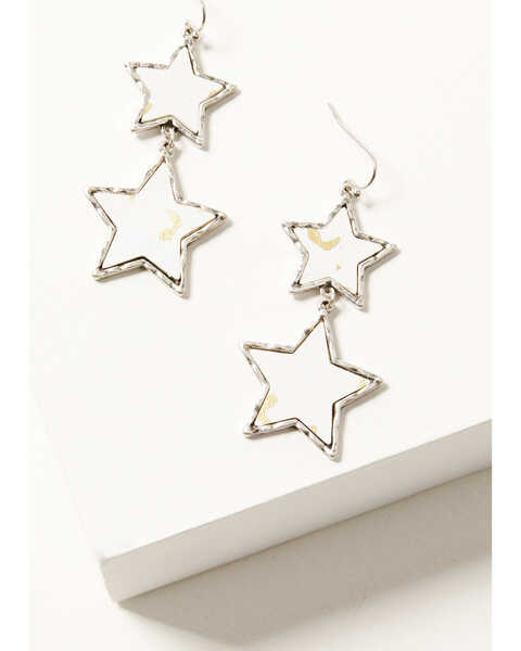 Image #1 - Shyanne Women's Star Dangle Earrings , Silver, hi-res