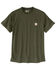 Image #2 - Carhartt Men's Force Relaxed Midweight Logo Pocket Work T-Shirt, Green, hi-res