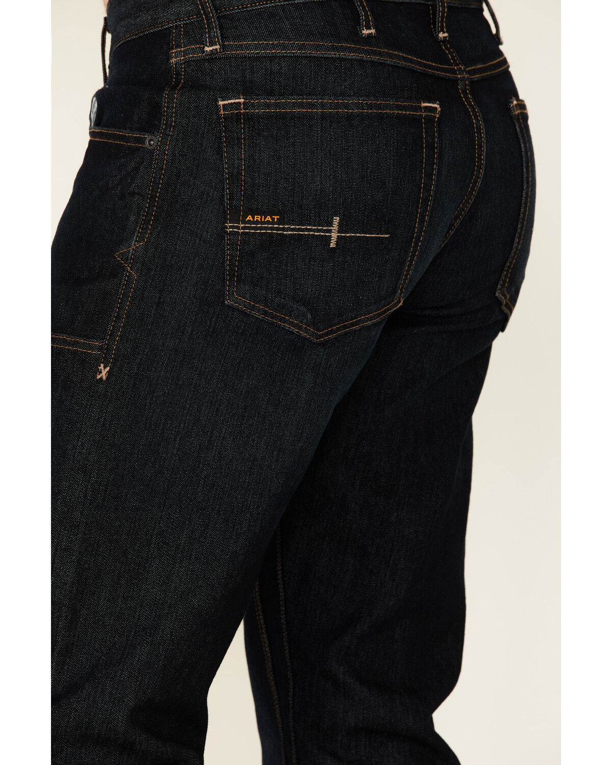 Image #4 - Ariat Men's Rebar Blackstone M5 Durastretch Basic Double Front Straight Leg Work Jeans, Indigo, hi-res