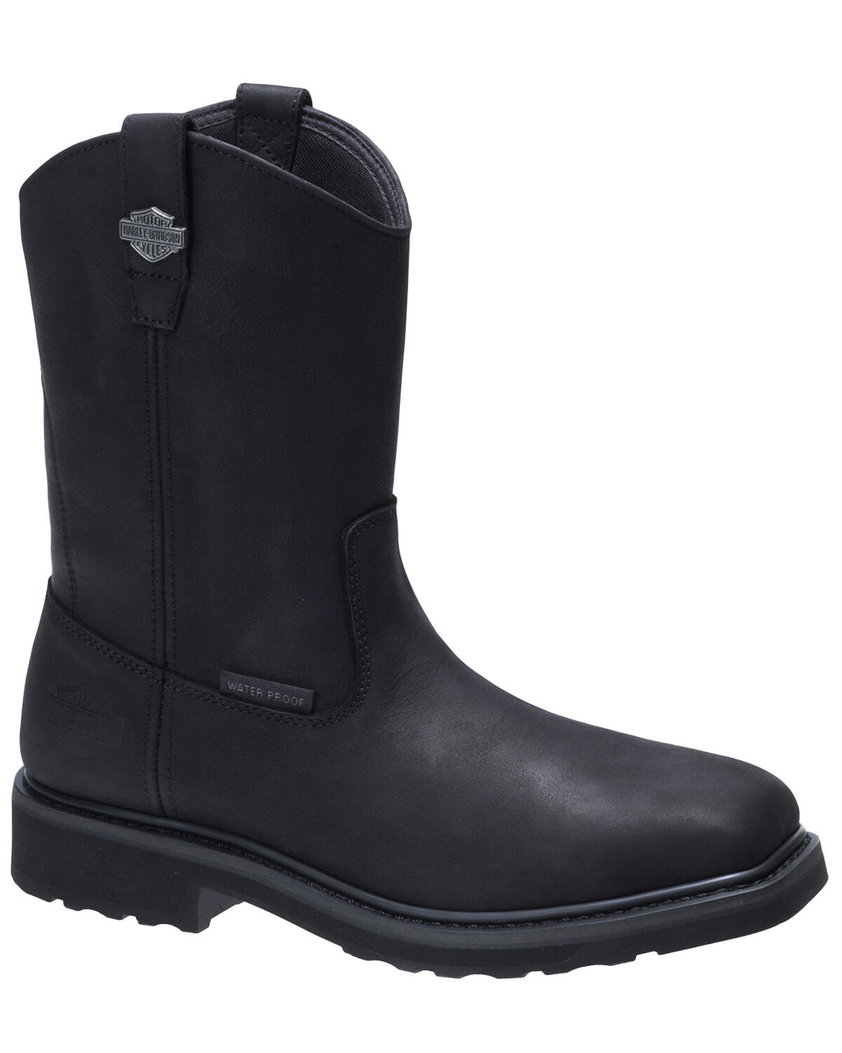 Image #1 - Harley Davidson Men's Altman Black Western Work Boots - Composite Toe, Black, hi-res