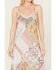 Image #3 - Wild Moss Women's Patchwork Print Smocked High-Low Dress, Ivory, hi-res