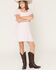 Image #1 - Originality Girls' Emma Gingham Tie Back Dress, Pink, hi-res