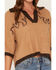 Image #3 - By Together Women's Short Sleeve Sweater, Camel, hi-res
