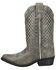 Image #3 - Smoky Mountain Little Girls' Magnolia Western Boots - Snip Toe, Grey, hi-res