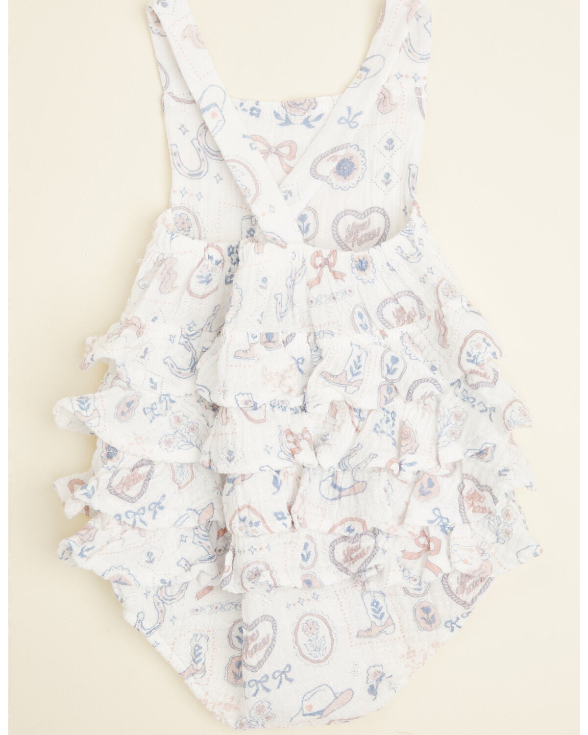 Image #3 - Angel Dear Infant Girls' Country Heirloom Sleeveless Onesie, White, hi-res