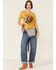 Rodeo Quincy Women's Grab Life By The Horns Graphic Short Sleeve Tee , Mustard, hi-res