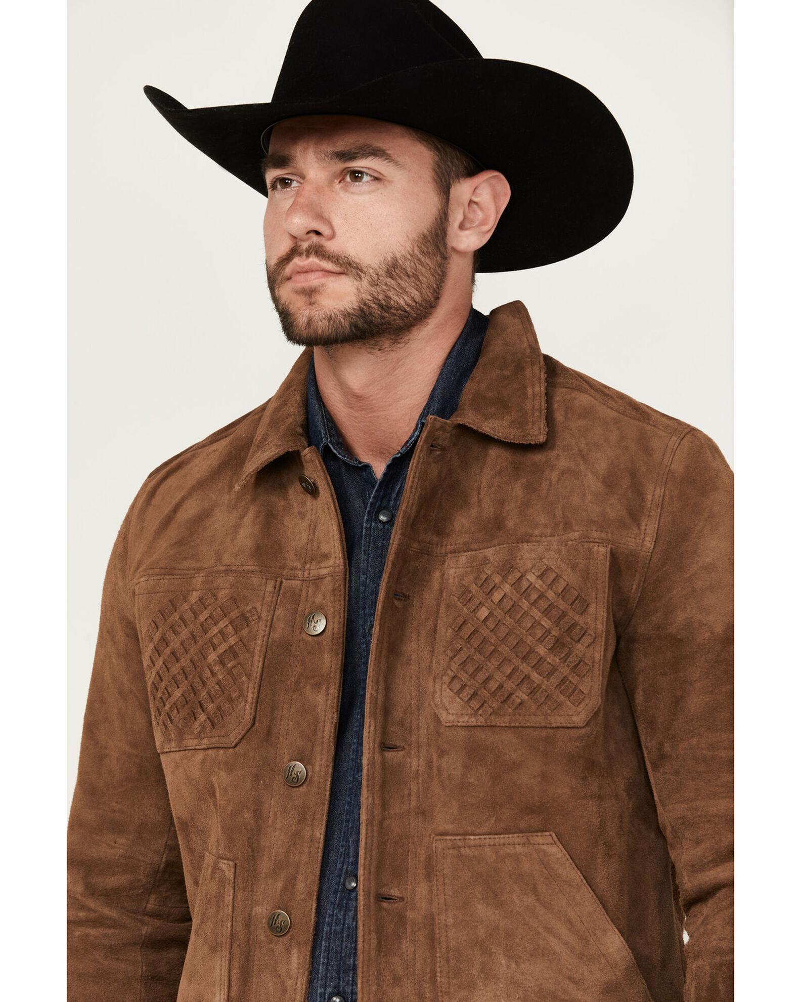 Merchant store suede trucker jacket shop