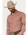 Image #2 - Ariat Men's Teegan Geo Print Long Sleeve Button-Down Western Shirt, Red, hi-res