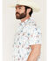 Image #2 - Panhandle Slim Men's Western Conversation Short Sleeve Snap Performance Polo Shirt, White, hi-res