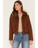 Image #1 - Levi's Women's Maple Sherpa Collar Barn Jacket, Medium Brown, hi-res