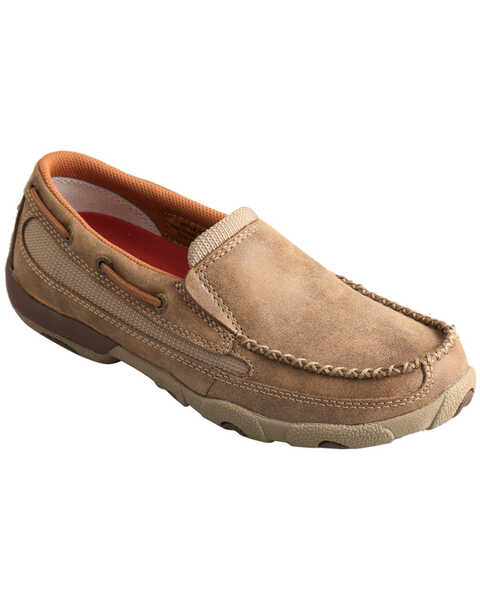Twisted X Women's Leather Driving Mocs - Moc Toe, Bomber, hi-res
