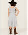 Image #4 - Hayden LA Girls' Gingham Print Puff Sleeve Dress, Blue, hi-res