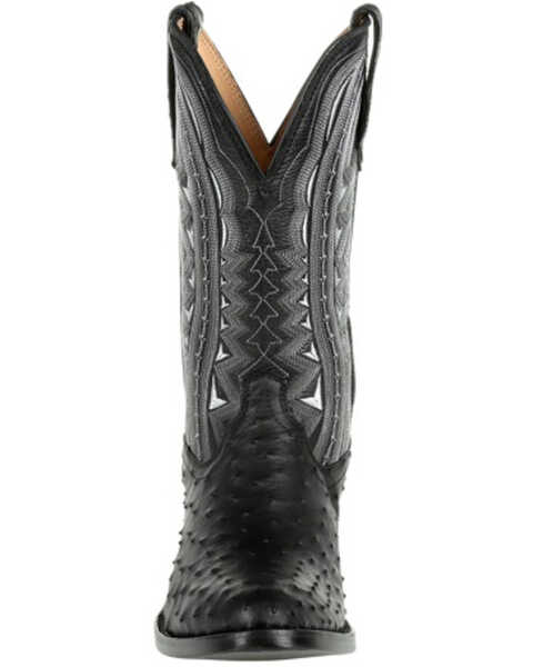 Durango Men's Black Full-Quill Ostrich Western Boots - Round Toe, Black, hi-res