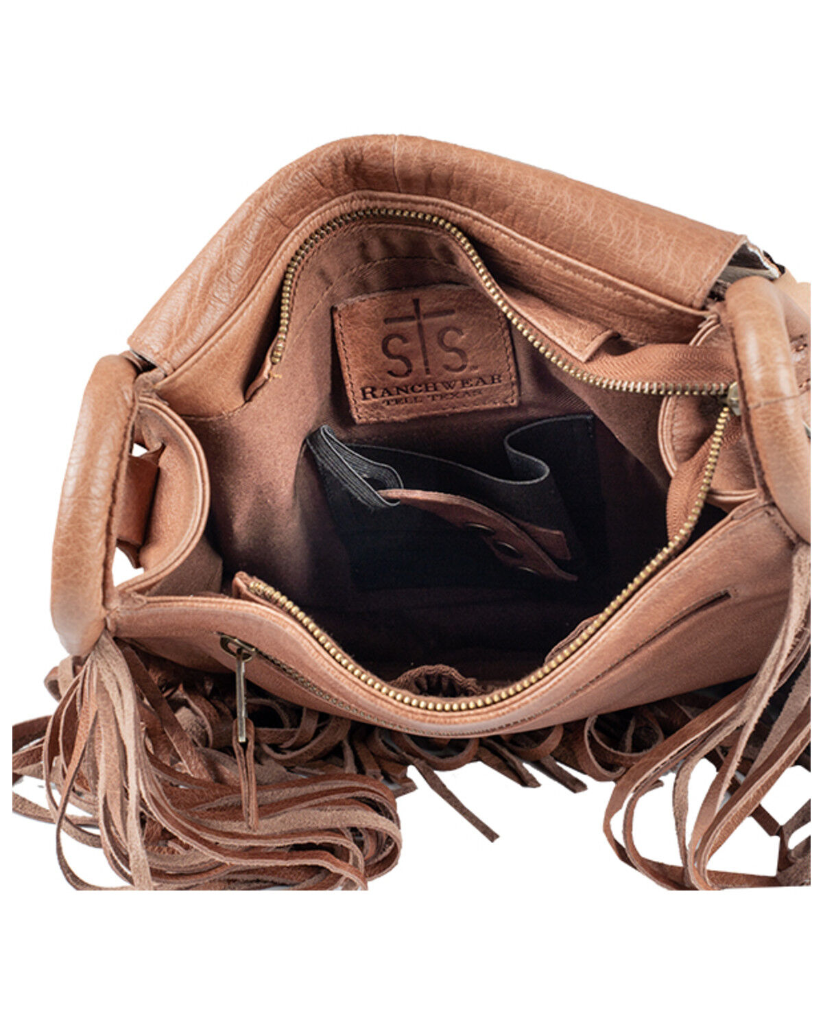 Image #3 - STS Ranchwear By Carroll Women's Indie Saddle Crossbody Bag, Brown, hi-res