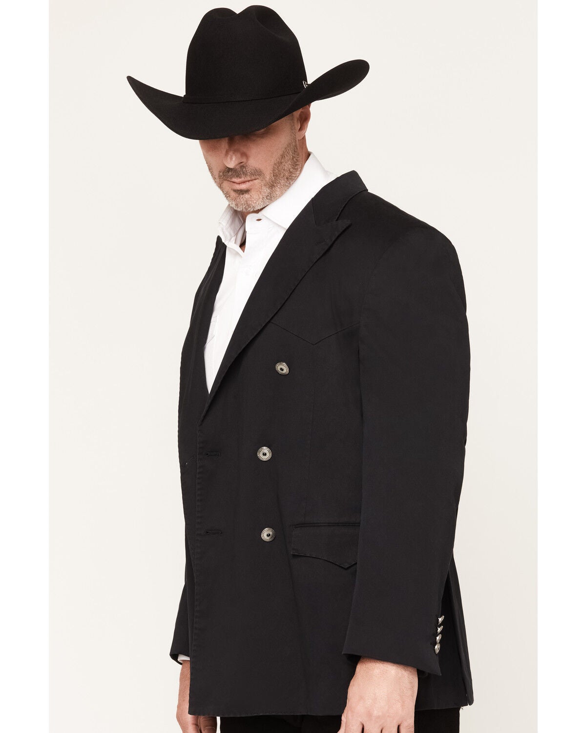 Image #2 - Cody James Black 1978&reg; Double Breasted Chino Washed Blazer, Black, hi-res
