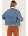 Image #4 - Wrangler Women's Light Wash Denim Sherpa Collar Western Jacket, Blue, hi-res