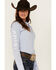 Image #2 - Ariat Women's Striped Team Kirby Long Sleeve Button-Down Stretch Western Shirt, Blue, hi-res