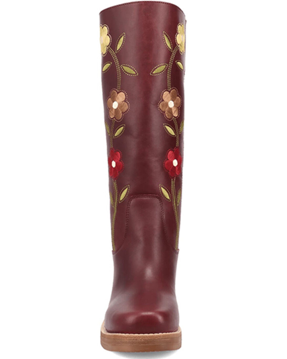 Image #5 - Dingo Women's Floral Bloom Fashion Boots - Round Toe, Burgundy, hi-res