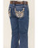 Image #2 - Miss Me Girls' Medium Wash Wing Pocket Bootcut Denim Jeans, Blue, hi-res