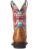 Image #3 - Ariat Girls' Lonestar Shock Shield Serape Stripe Western Boots - Square Toe, Beige/khaki, hi-res