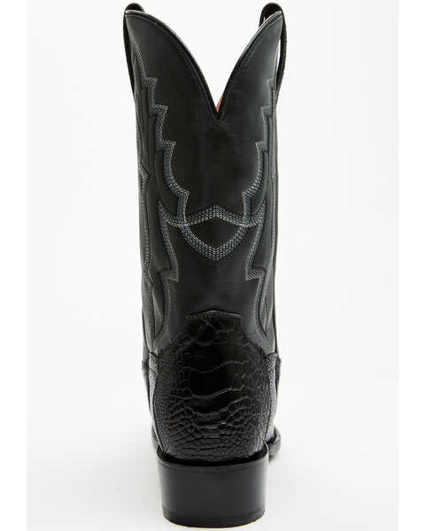 Image #5 - Dan Post Men's 12" Exotic Ostrich Leg Western Boots - Square Toe , Black, hi-res